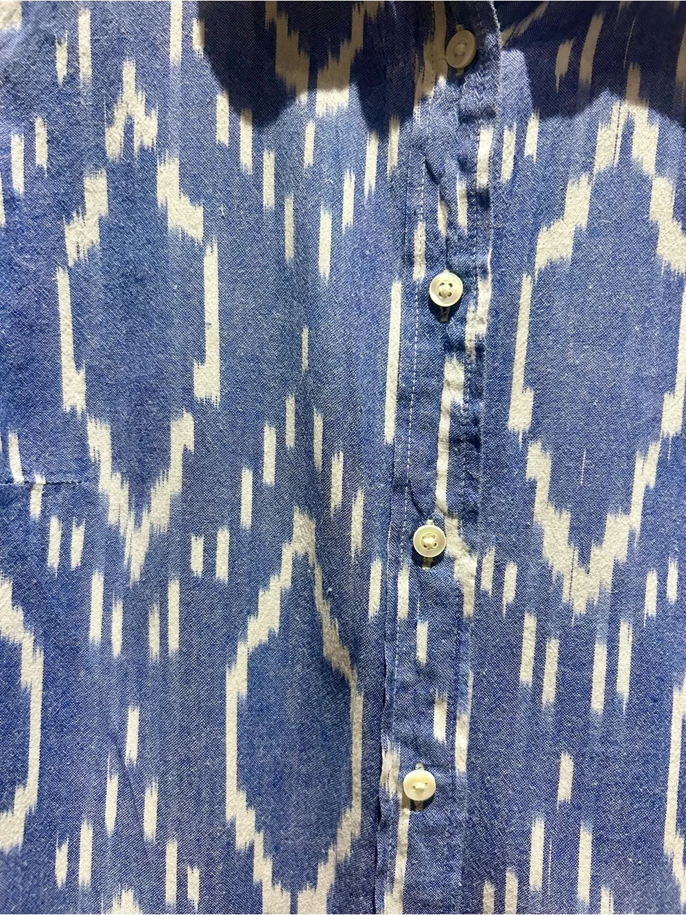 J. Crew Ikat pattern shirt